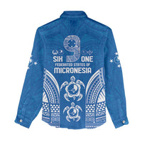 FSM Yap States Women Casual Shirt Micronesia Six 9 One Polynesian Tribal Pattern