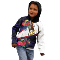 American Samoa Flag Day Since 1900 Kid Hoodie Samoa Muamua Le Atua Tropical Flowers