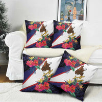 American Samoa Flag Day Since 1900 Pillow Cover Samoa Muamua Le Atua Tropical Flowers LT9 - Polynesian Pride