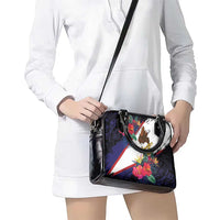 American Samoa Flag Day Since 1900 Shoulder Handbag Samoa Muamua Le Atua Tropical Flowers