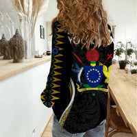 (Personalised) Polynesian Pride Mangaia Island Women Casual Shirt Cook Islands Tribal Wave Style LT9 - Polynesian Pride