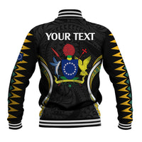 (Personalised) Polynesian Pride Mauke Island Baseball Jacket Cook Islands Tribal Wave Style LT9 - Polynesian Pride