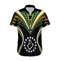 (Personalised) Polynesian Pride Palmerston Island Hawaiian Shirt Cook Islands Tribal Wave Style LT9 Black - Polynesian Pride