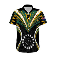 (Personalised) Polynesian Pride Penrhyn Island Hawaiian Shirt Cook Islands Tribal Wave Style LT9 Black - Polynesian Pride