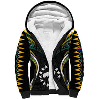 Polynesian Pride Pukapuka Island Sherpa Hoodie Cook Islands Tribal Wave Style LT9 Unisex Black - Polynesian Pride