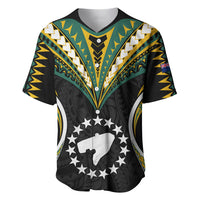 (Personalised) Polynesian Pride Pukapuka Island Baseball Jersey Cook Islands Tribal Wave Style LT9 Black - Polynesian Pride