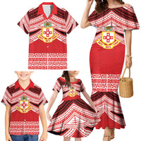 Personalised Kolisi Tonga College Atele Family Matching Mermaid Dress and Hawaiian Shirt Polynesian Ngatu Tribal LT9 - Polynesian Pride