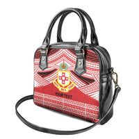 Personalised Kolisi Tonga College Atele Shoulder Handbag Polynesian Ngatu Tribal