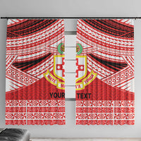 Personalised Kolisi Tonga College Atele Window Curtain Polynesian Ngatu Tribal