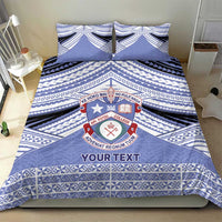 Personalised Tonga Apifoou College Bedding Set Polynesian Ngatu Tribal