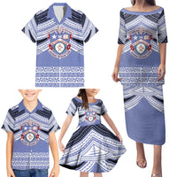 Personalised Tonga Apifoou College Family Matching Puletasi and Hawaiian Shirt Polynesian Ngatu Tribal