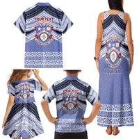 Personalised Tonga Apifoou College Family Matching Tank Maxi Dress and Hawaiian Shirt Polynesian Ngatu Tribal LT9 - Polynesian Pride
