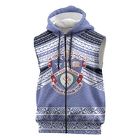 Personalised Tonga Apifoou College Sleeveless Zip Hoodie Polynesian Ngatu Tribal - Polynesian Pride