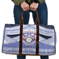 Personalised Tonga Apifoou College Travel Bag Polynesian Ngatu Tribal - Polynesian Pride