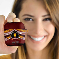 Personalised Tonga Beulah College AirPods Case Polynesian Ngatu Tribal - Polynesian Pride