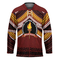 Personalised Tonga Beulah College Hockey Jersey Polynesian Ngatu Tribal - Polynesian Pride