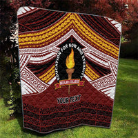 Personalised Tonga Beulah College Quilt Polynesian Ngatu Tribal