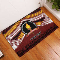 Personalised Tonga Beulah College Rubber Doormat Polynesian Ngatu Tribal