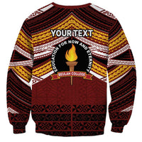 Personalised Tonga Beulah College Sweatshirt Polynesian Ngatu Tribal
