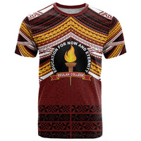 Personalised Tonga Beulah College T Shirt Polynesian Ngatu Tribal
