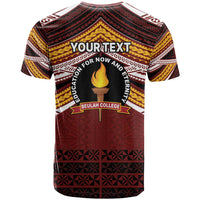Personalised Tonga Beulah College T Shirt Polynesian Ngatu Tribal
