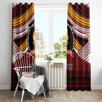 Personalised Tonga Beulah College Window Curtain Polynesian Ngatu Tribal