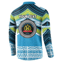 Personalised Tonga Lavengamalie College Button Sweatshirt Polynesian Ngatu Tribal