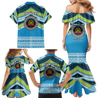 Personalised Tonga Lavengamalie College Family Matching Mermaid Dress and Hawaiian Shirt Polynesian Ngatu Tribal LT9 - Polynesian Pride