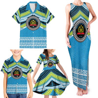 Personalised Tonga Lavengamalie College Family Matching Tank Maxi Dress and Hawaiian Shirt Polynesian Ngatu Tribal LT9 - Polynesian Pride