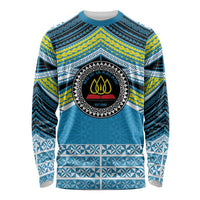 Personalised Tonga Lavengamalie College Long Sleeve Shirt Polynesian Ngatu Tribal