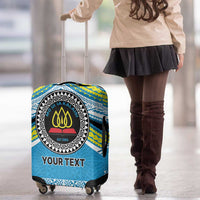 Personalised Tonga Lavengamalie College Luggage Cover Polynesian Ngatu Tribal