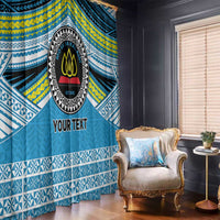 Personalised Tonga Lavengamalie College Window Curtain Polynesian Ngatu Tribal
