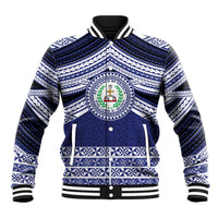 Personalised Tonga Sia'atoutai Theological College Baseball Jacket Polynesian Ngatu Tribal