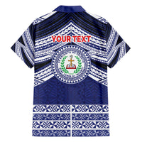 Personalised Tonga Sia'atoutai Theological College Family Matching Off The Shoulder Long Sleeve Dress and Hawaiian Shirt Polynesian Ngatu Tribal