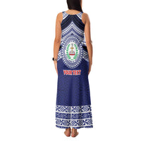 Personalised Tonga Sia'atoutai Theological College Family Matching Tank Maxi Dress and Hawaiian Shirt Polynesian Ngatu Tribal LT9 - Polynesian Pride