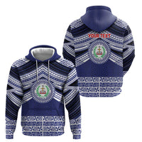 Personalised Tonga Sia'atoutai Theological College Zip Hoodie Polynesian Ngatu Tribal