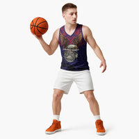 American Samoa Brave Eagle Personalized Basketball Jersey National Flag Color - Polynesian Pride