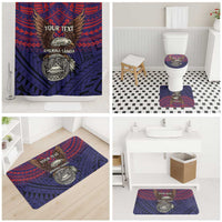 American Samoa Brave Eagle Personalized Bathroom Set National Flag Color LT9 - Polynesian Pride