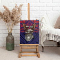 American Samoa Brave Eagle Personalized Canvas Wall Art National Flag Color