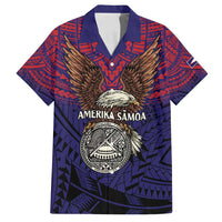 American Samoa Brave Eagle Personalized Family Matching Tank Maxi Dress and Hawaiian Shirt National Flag Color