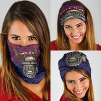 American Samoa Brave Eagle Personalized Neck Gaiter National Flag Color - Polynesian Pride