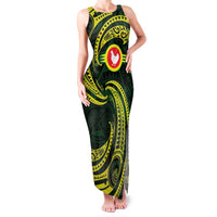 American Samoa Manua Cession Day Personalized Family Matching Tank Maxi Dress and Hawaiian Shirt Polynesian Wave Style