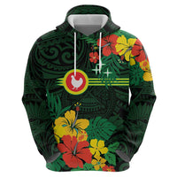 American Samoa Manu'atele Personalized Hoodie Manua Island Hibiscus Flowers LT9 - Polynesian Pride