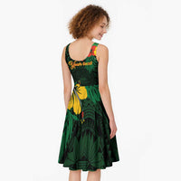 American Samoa Manu'atele Personalized Midi Dress Manua Island Hibiscus Flowers - Polynesian Pride