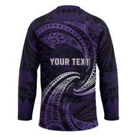 Manua Segaula American Samoa High School Personalized Hockey Jersey Polynesian Wave Style - Polynesian Pride