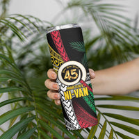Ni-Van Vanuatu 45th Yumi Yumi Yumi Skinny Tumbler Vanuatuan Boar Tusk Polynesian Pattern LT9 - Polynesian Pride