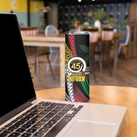 Ni-Van Vanuatu 45th Yumi Yumi Yumi Skinny Tumbler Vanuatuan Boar Tusk Polynesian Pattern LT9 - Polynesian Pride