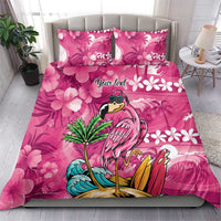 Hawaiian Flamingo Hibiscus Personalised Bedding Set Pink Summer Tropical Flowers LT9 - Polynesian Pride