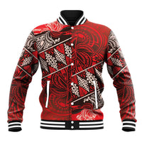 Vintage Ngatu Tribal Tonga Pattern Baseball Jacket - Polynesian Pride