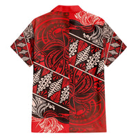 Vintage Ngatu Tribal Tonga Pattern Family Matching Off The Shoulder Long Sleeve Dress and Hawaiian Shirt - Polynesian Pride